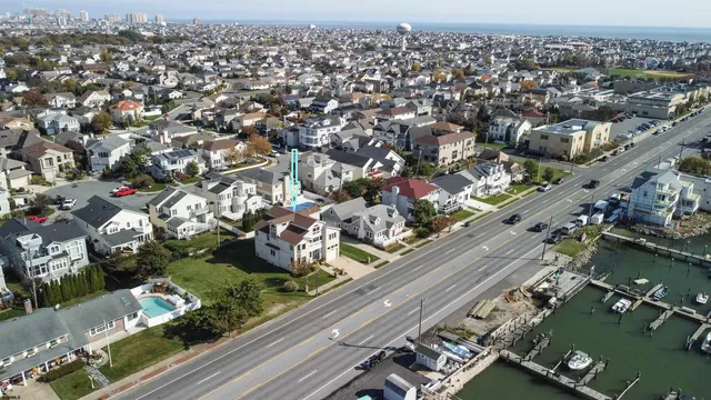 an aerial view of multiple house