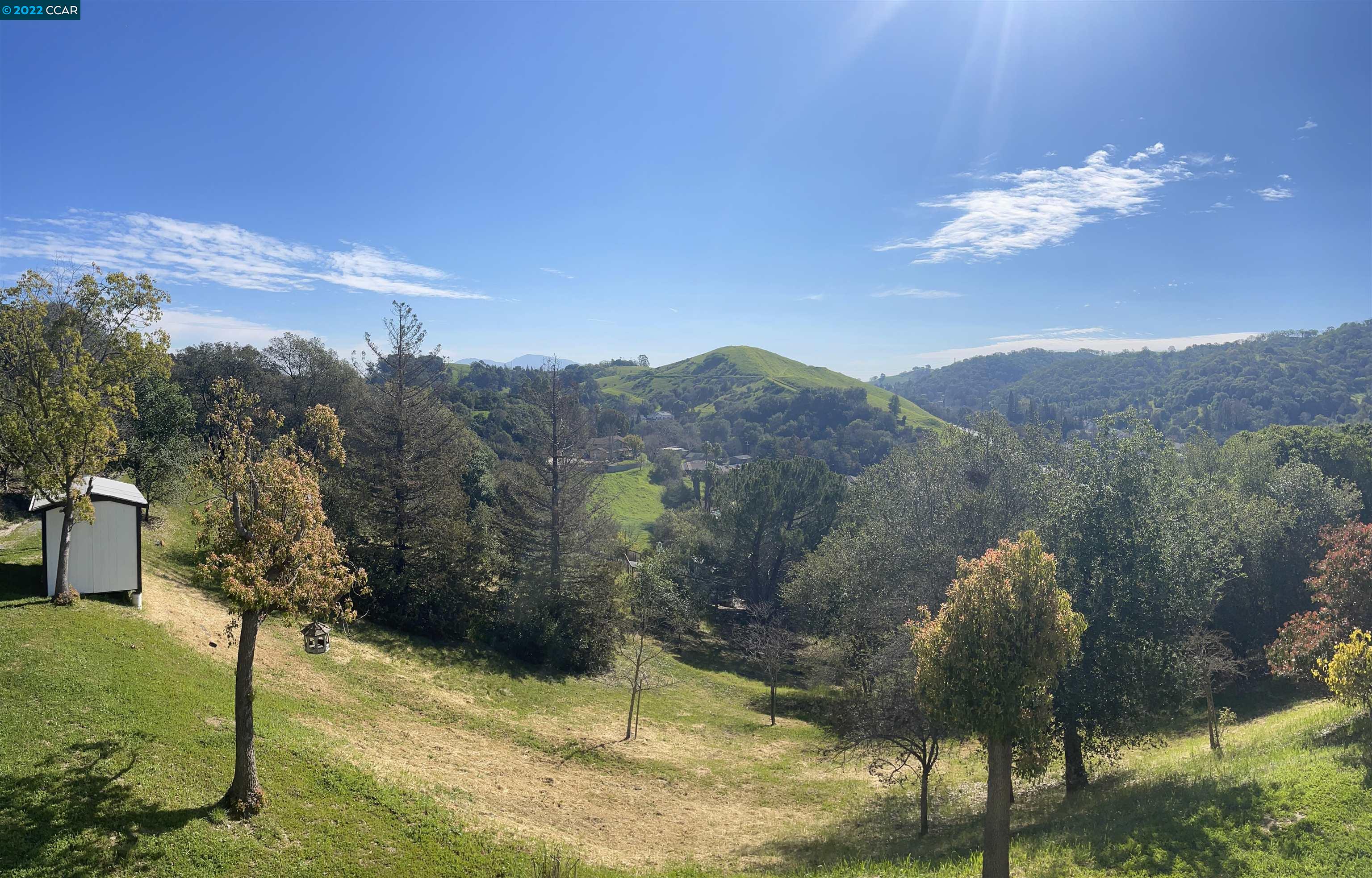 a view of a lake in middle of the town