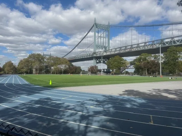 a view of a volley ball court