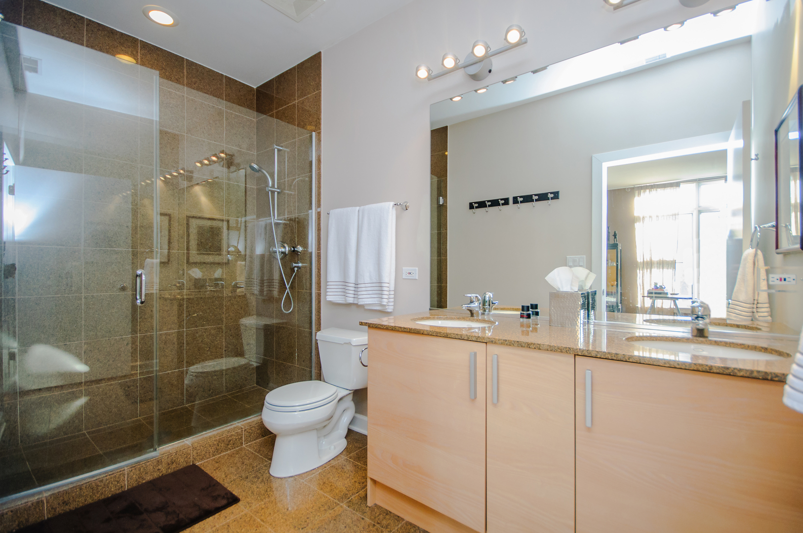 4646 North Beacon Street, Unit 203 Chicago, IL 60640 - Photo 21 of 24 a bathroom with a sink a toilet and shower