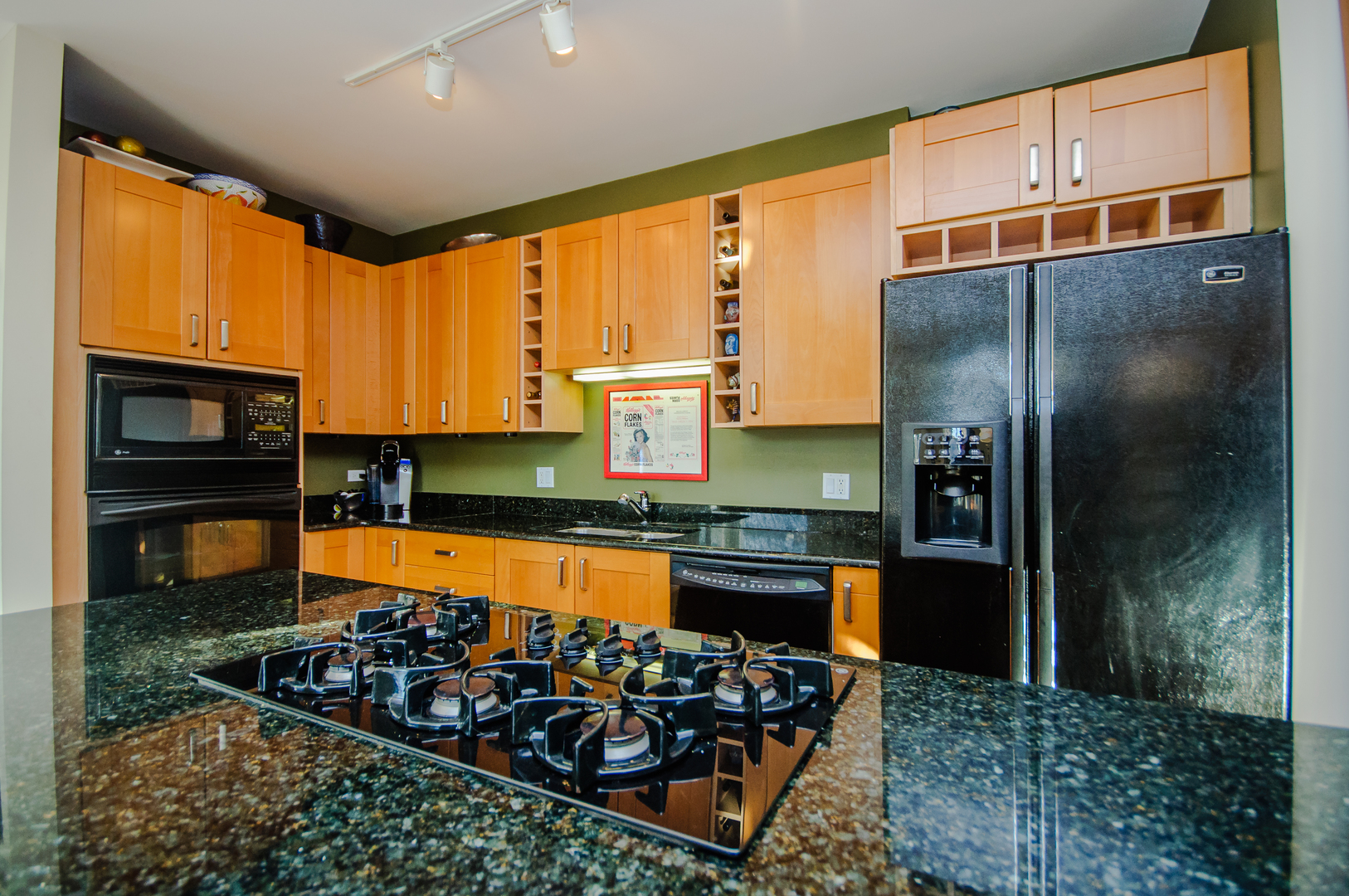 4646 North Beacon Street, Unit 203 Chicago, IL 60640 - Photo 10 of 24 a kitchen with stainless steel appliances granite countertop a refrigerator and a stove