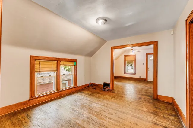 a view of an empty room and window