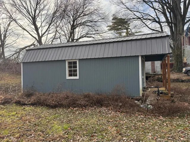 a backyard of a house