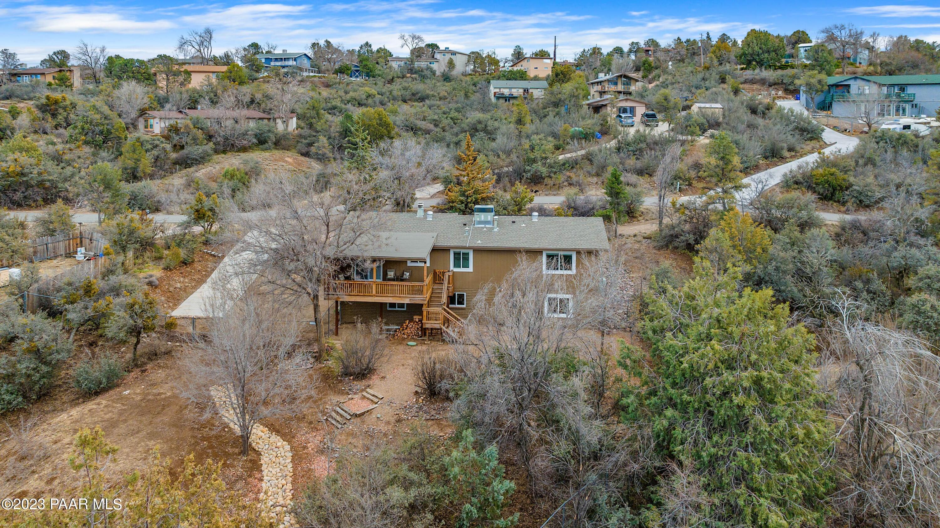 450 Valley Place Prescott, AZ 86301 - Photo 38 of 44 an aerial view of a house with a yard