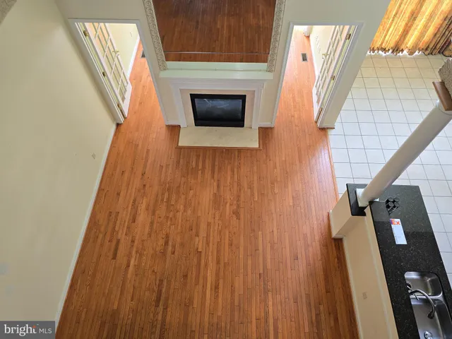 a close view of a fireplace