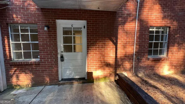 a view of front door of house