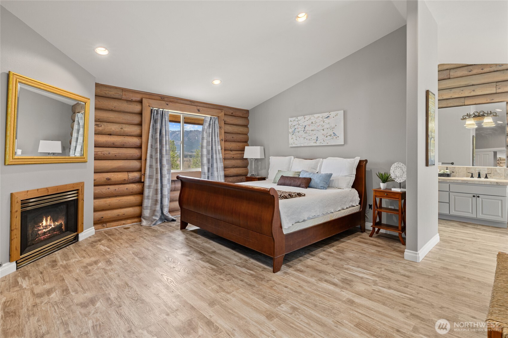 1161 White Road Cle Elum, WA 98922 - Photo 14 of 38 a bedroom with a bed and a fireplace