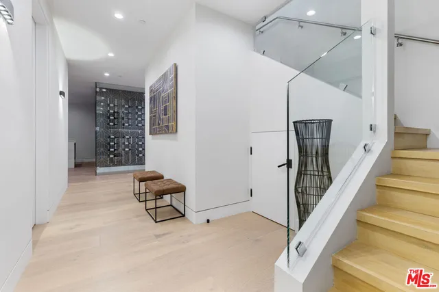 a room with a walk in closet and closet