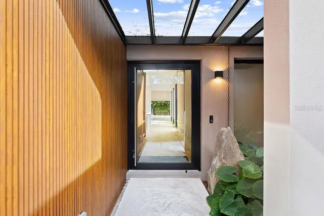 a view of a entryway of the house