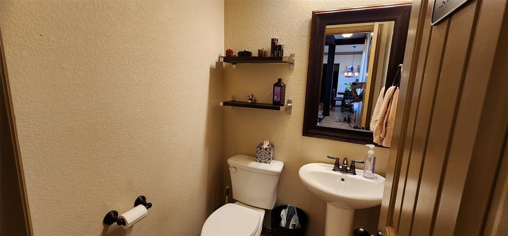 217 Heather Lane Decatur, TX 76234 - Photo 19 of 20 a bathroom with a sink mirror and toilet