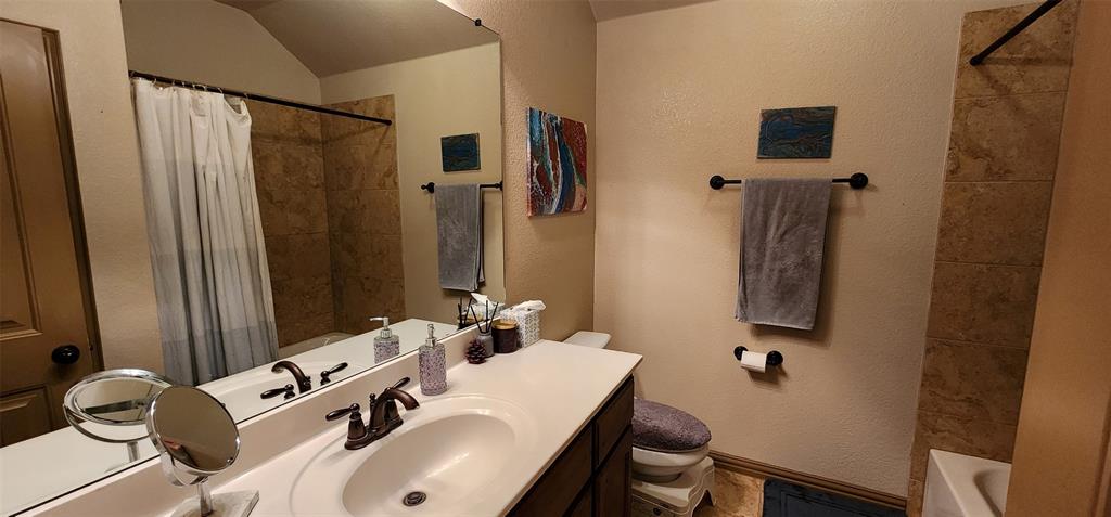 217 Heather Lane Decatur, TX 76234 - Photo 20 of 20 a bathroom with a sink toilet and shower