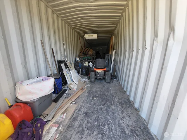 a view of a road with a yard