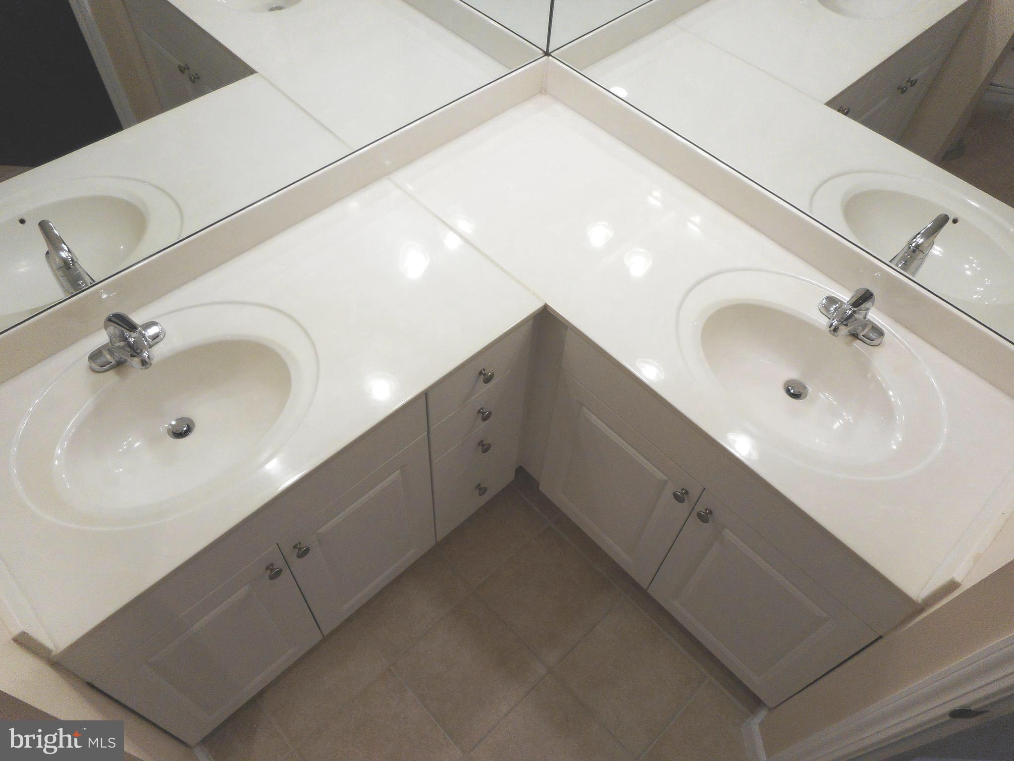 502 Sunset View Terrace Southeast, Unit 302 Leesburg, VA 20175 - Photo 32 of 50 L-shaped vanity with TWO sinks.