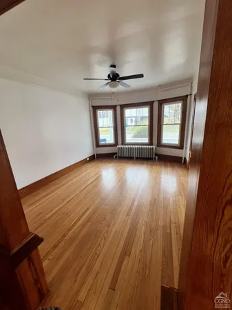 a view of walk in closet with window