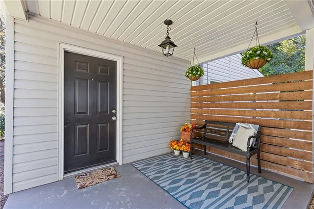 a view of outdoor seating space