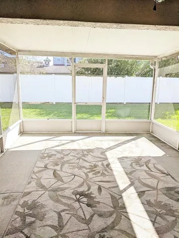 a view of a terrace with a mountain