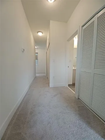 a view of hallway with a hallway