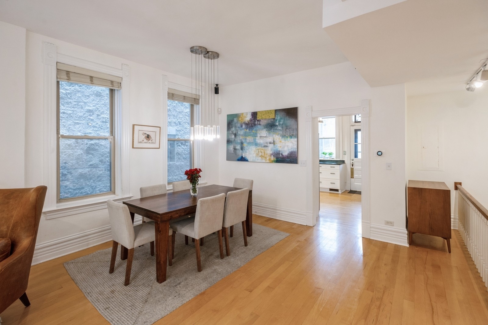 1643 West Julian Street Chicago, IL 60622 - Photo 3 of 20 a view of a dining room with furniture and wooden floor