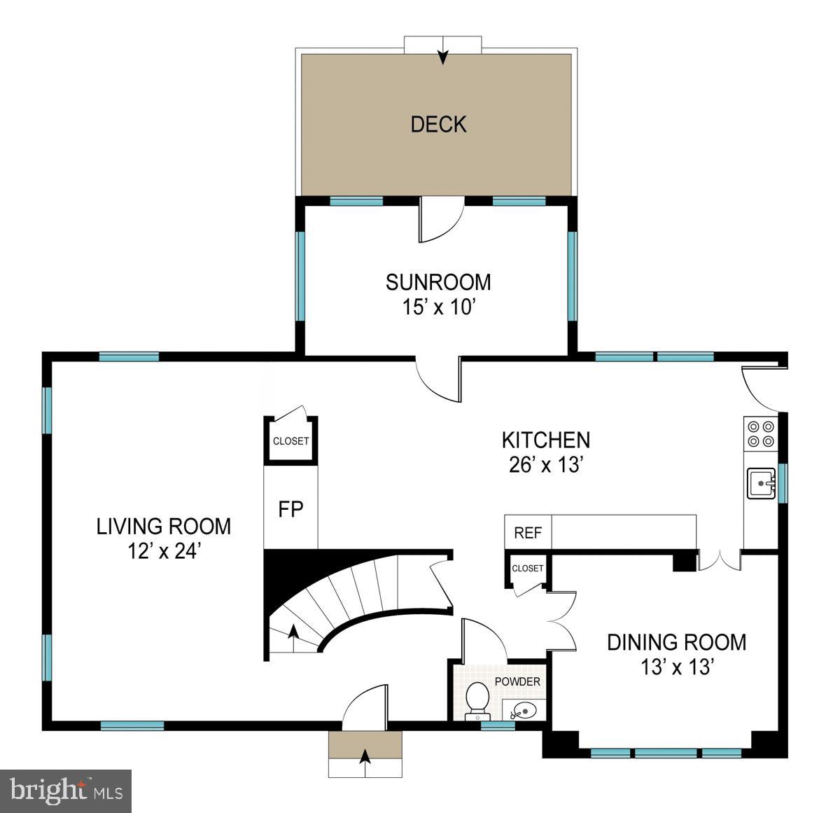 264 East Padonia Road Cockeysville, MD 21030 - Photo 47 of 49 Main Level Floor Plan