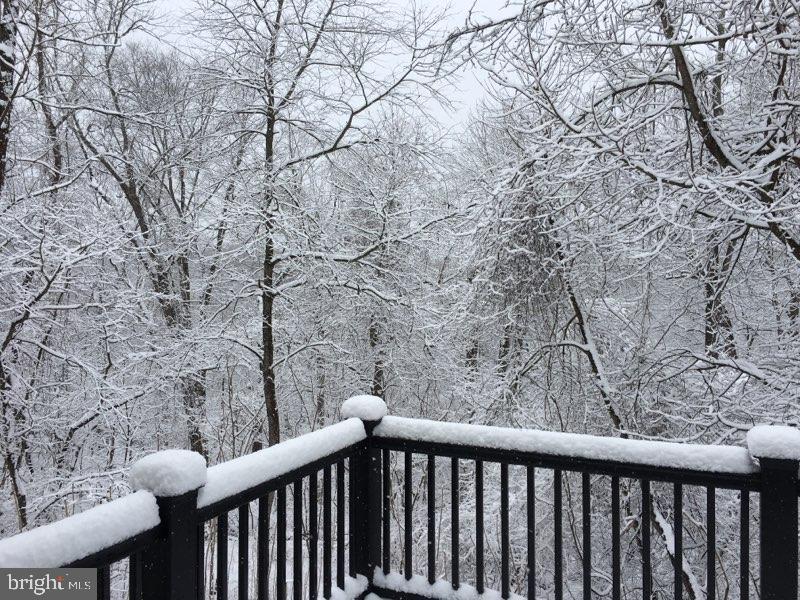 110 Dauphin Drive Springfield, PA 19064 - Photo 45 of 52 a view of a balcony with wooden fence and trees