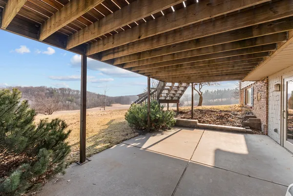 a view of a porch