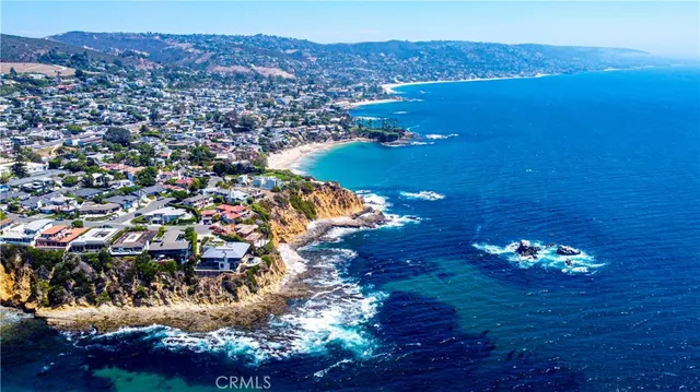 a view of a lake with houses