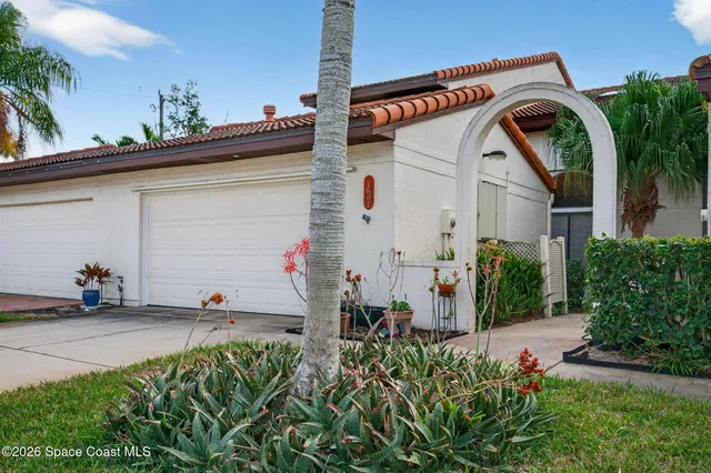 a view of a house with a patio