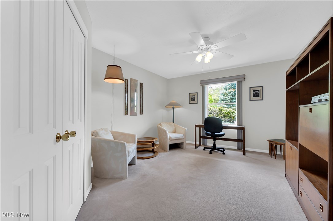 8651 State Road North Royalton, OH 44133 - Photo 16 of 33 Office area featuring light colored carpet and a ceiling fan