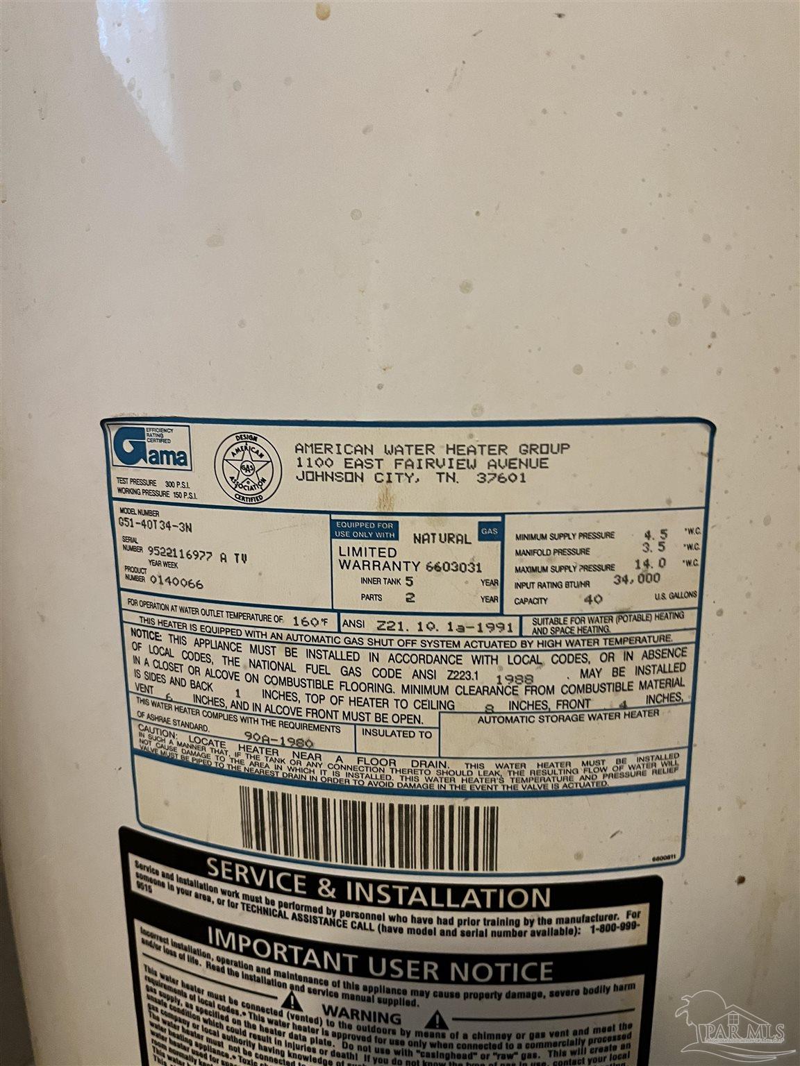 4511 St Nazaire Road Pensacola, FL 32505 - Photo 20 of 21 a view of water heater room