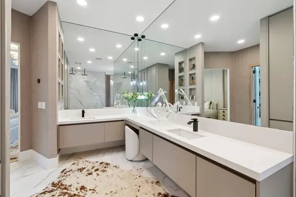 a view of swimming pool from a lake view