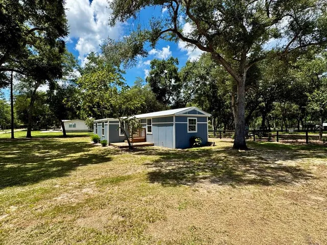 a view of a glass door