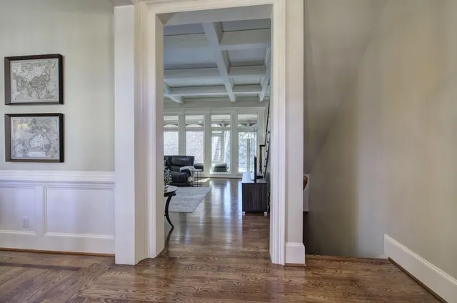 a room with furniture and a table