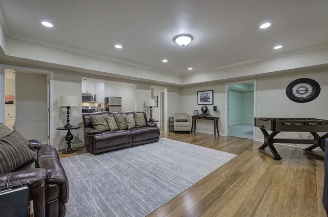 a yellow house with outdoor space