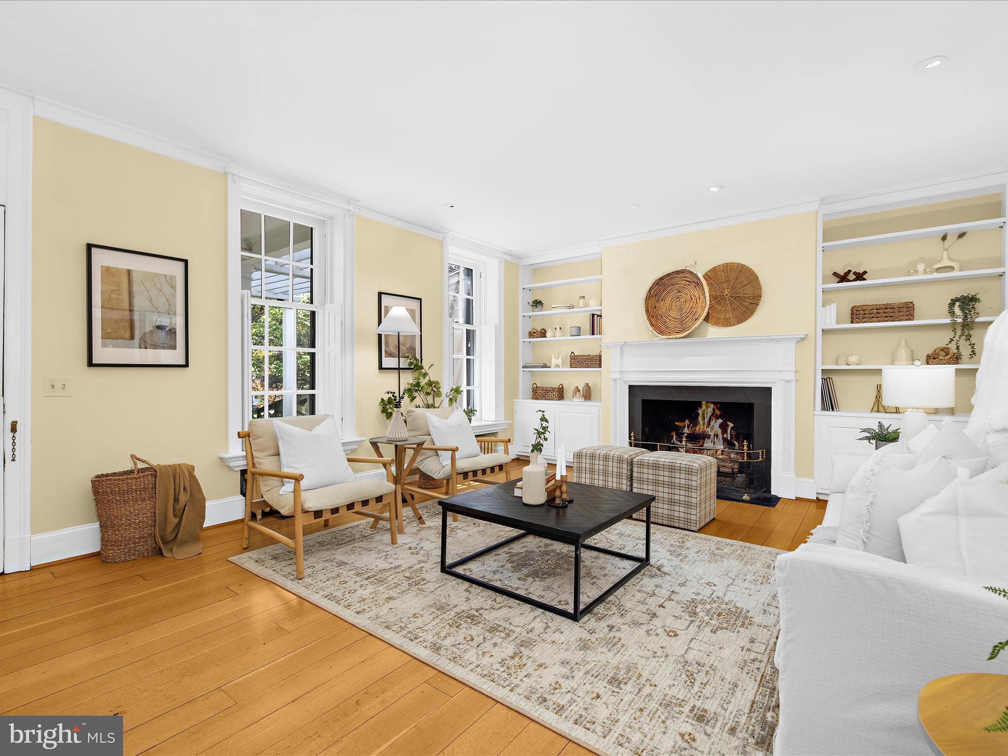 117 Taplow Road Baltimore, MD 21212 - Photo 6 of 57 a living room with furniture and a fireplace