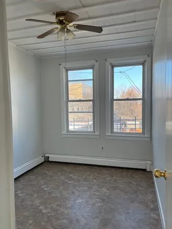 an empty room with a window