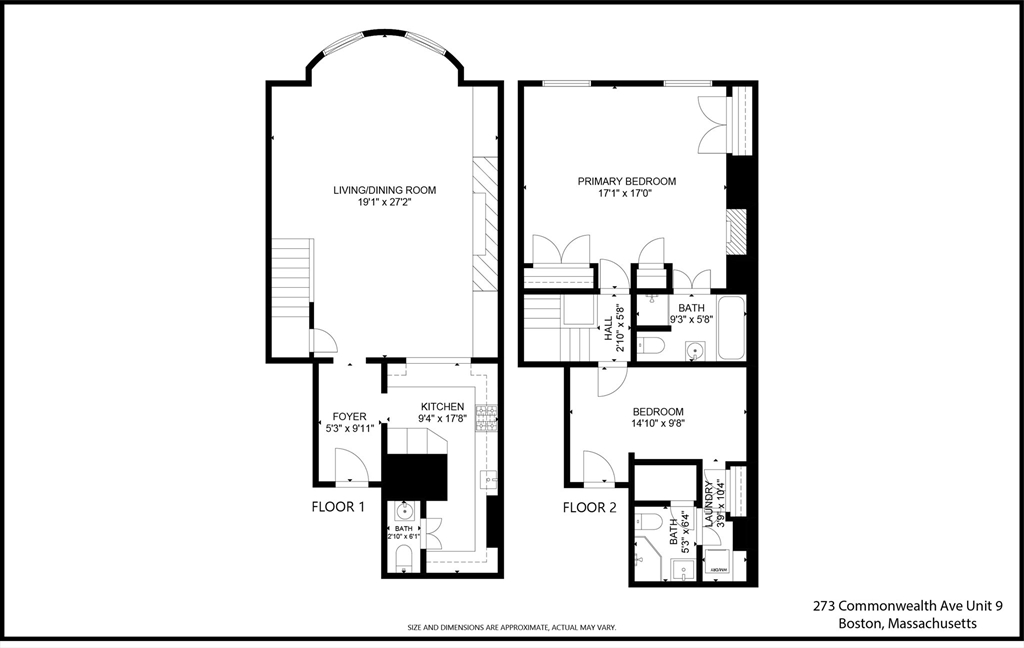 273 Commonwealth Avenue, Unit 9 Boston, MA 02116 - Photo 26 of 26 a picture of a bathroom with a shower and a mirror