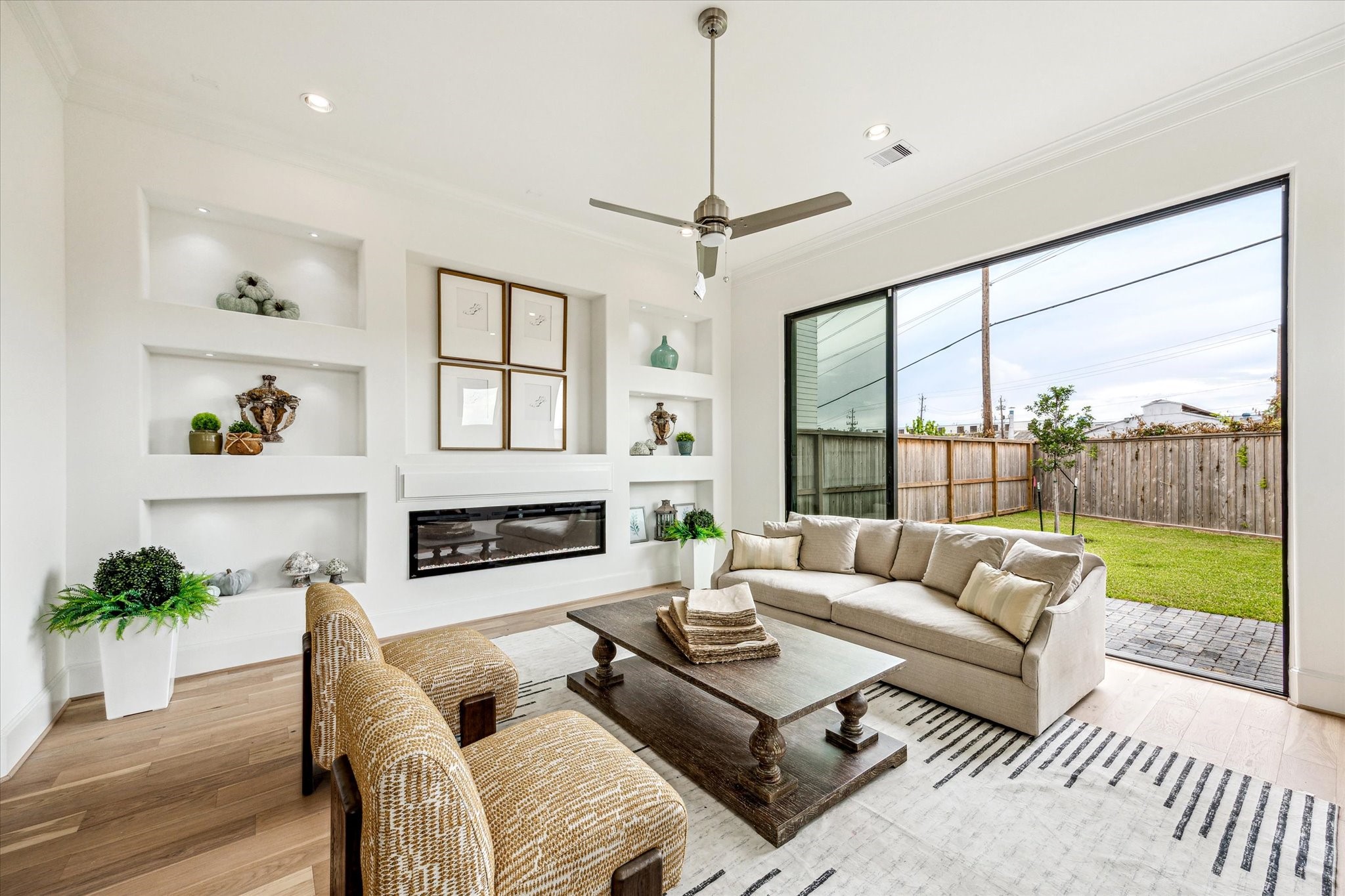 living room builtins