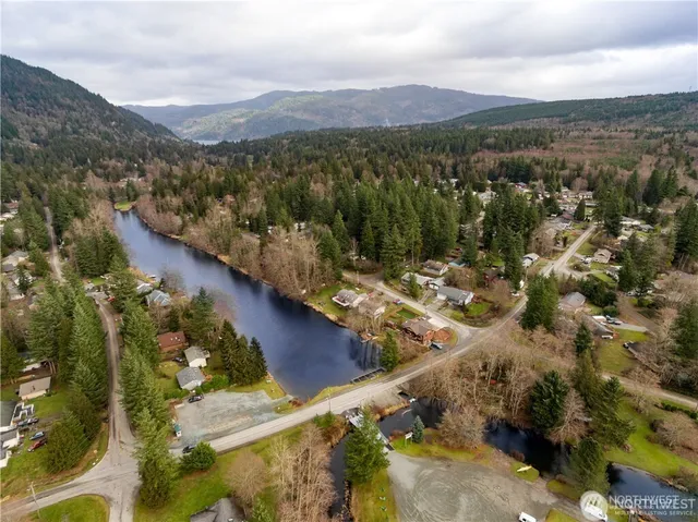 an aerial view of residential house with outdoor space