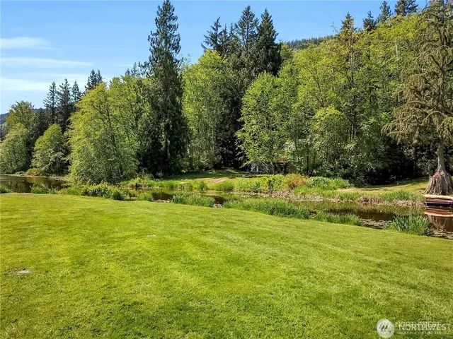 a view of a green yard