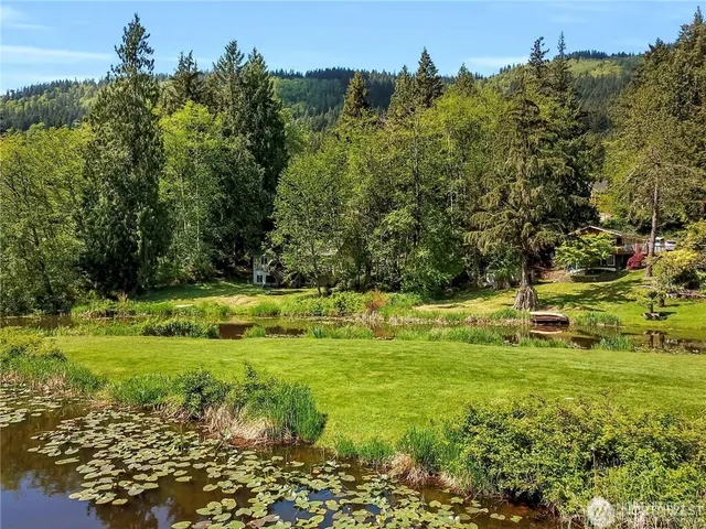 a view of yard with green space