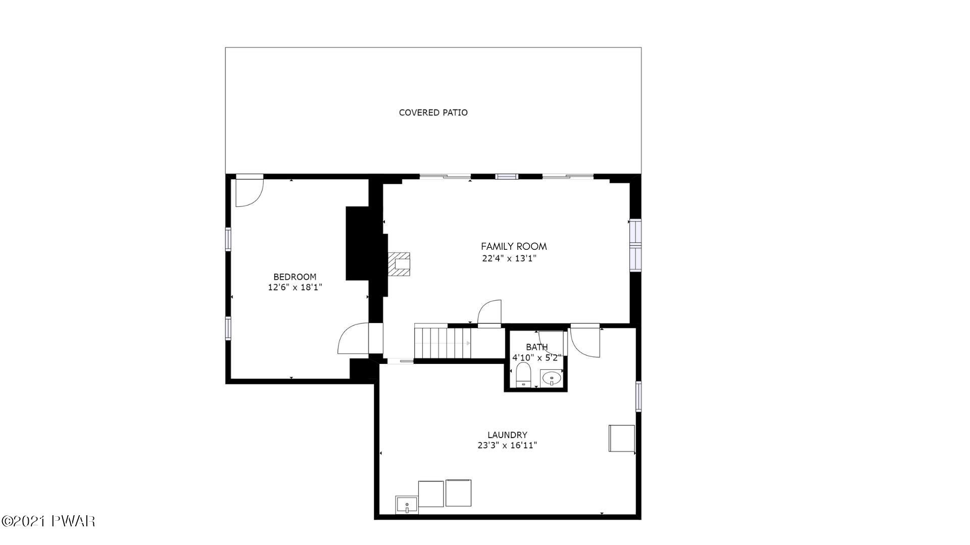 22 Lower Road Lakeville, PA 18438 - Photo 67 of 67 Lower Level Floor Plan