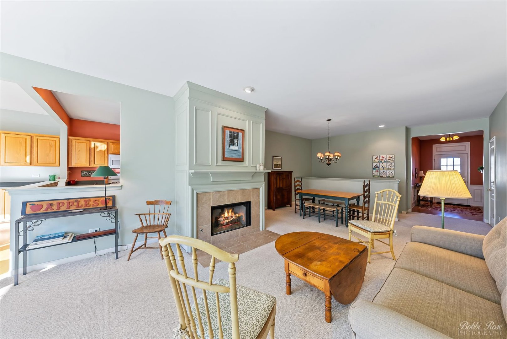 13431 Crestview Drive Huntley, IL 60142 - Photo 8 of 39 a living room with furniture and a fireplace