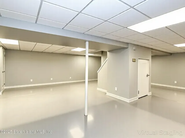 a view of a room with rack on the wall