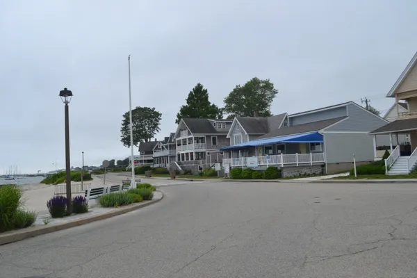 a view of a city from a building
