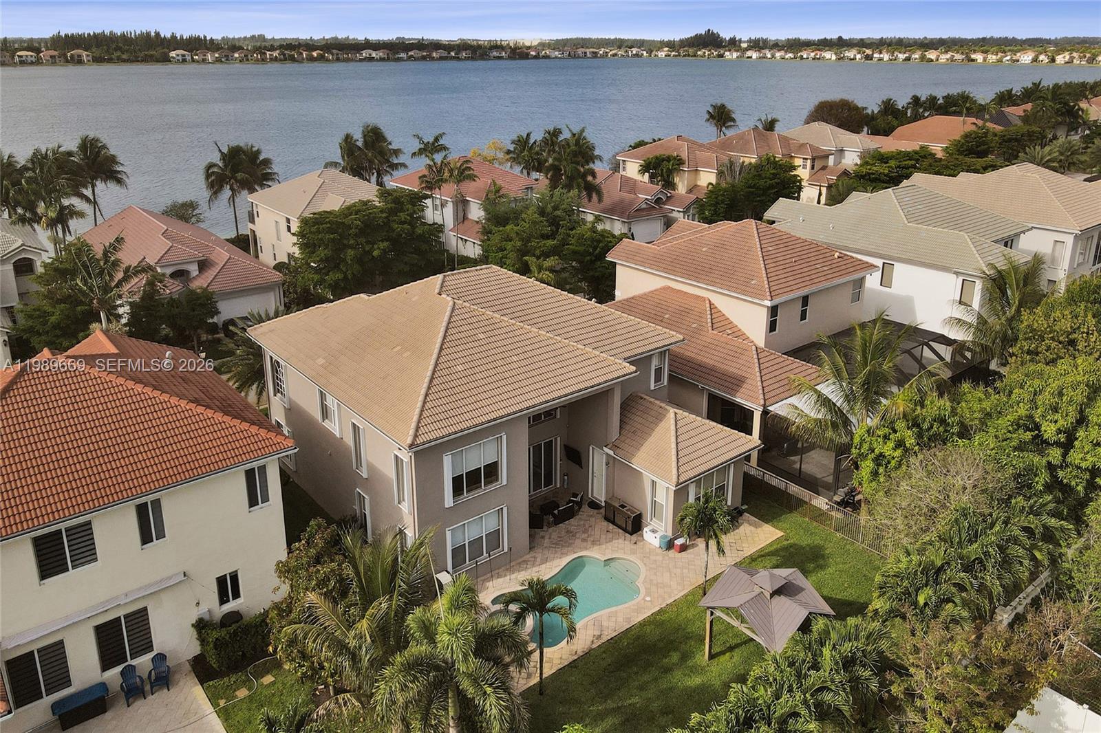 17713 Southwest 47th Street Miramar, FL 33029 - Photo 42 of 94 an aerial view of a house with a ocean view