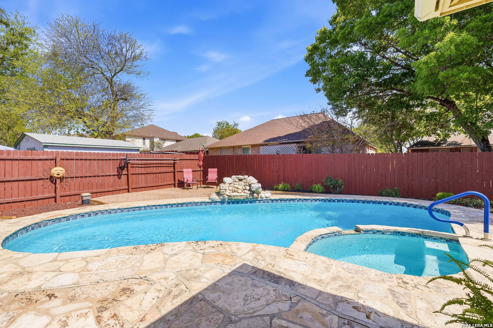 229 Notch Leaf Cibolo, TX 78108 - Photo 24 of 30 a view of a backyard with a tub