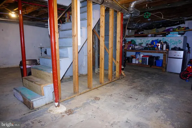 a view of storage and utility room