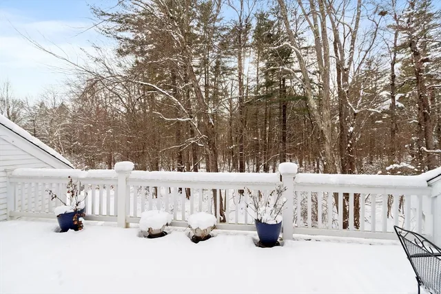 a view of a terrace with chairs