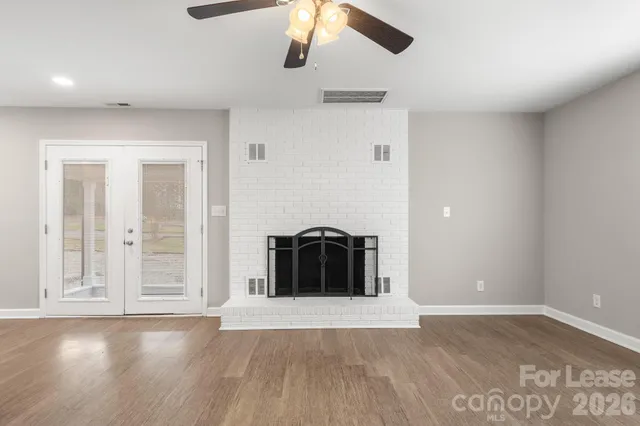 a view of a livingroom with a fireplace