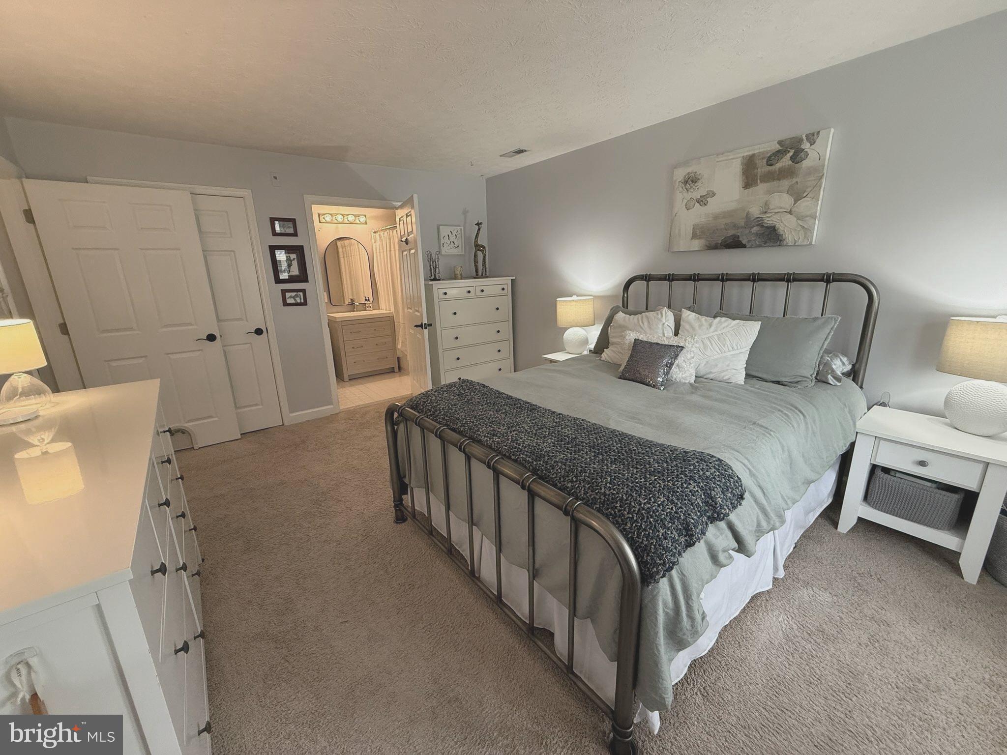 6343 Springwater Terrace, Unit 1012 Frederick, MD 21701 - Photo 34 of 39 a bedroom with a bed and a view of bathroom